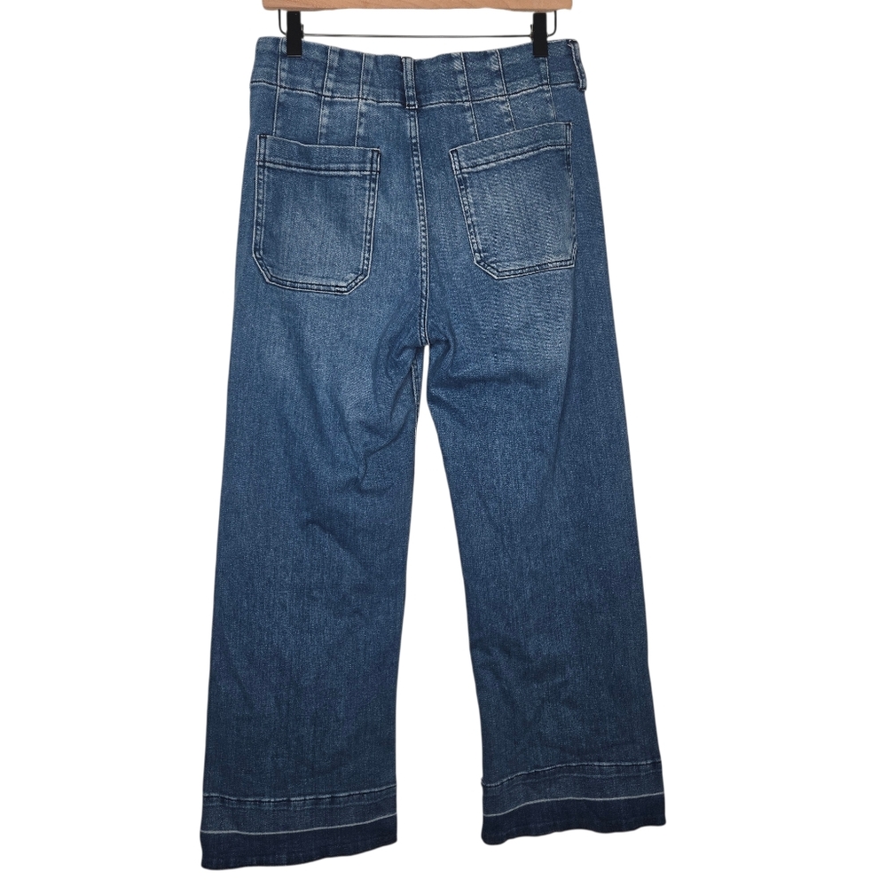Maeve Anthropologie Womens Medium Wash Wide Leg The Colette Denim Jeans Size 27 - Picture 2 of 10